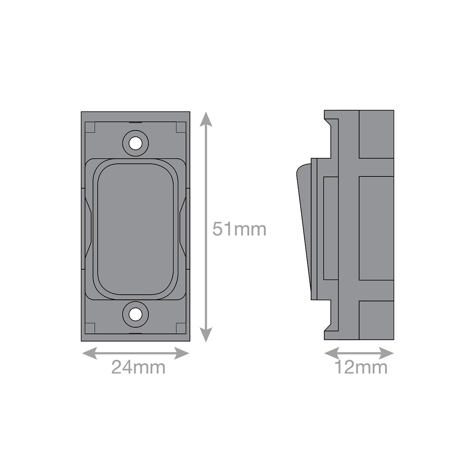Grid switch module - 20A DP switch engraved 