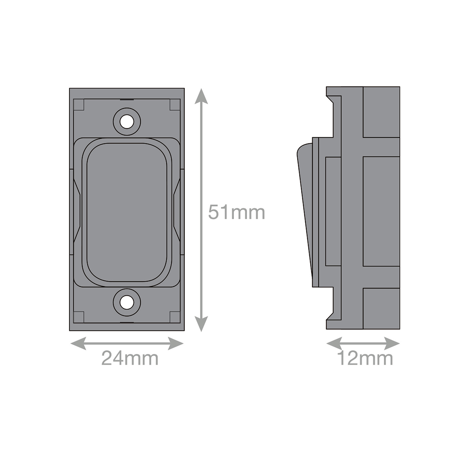 Grid switch module - 20A DP switch engraved 