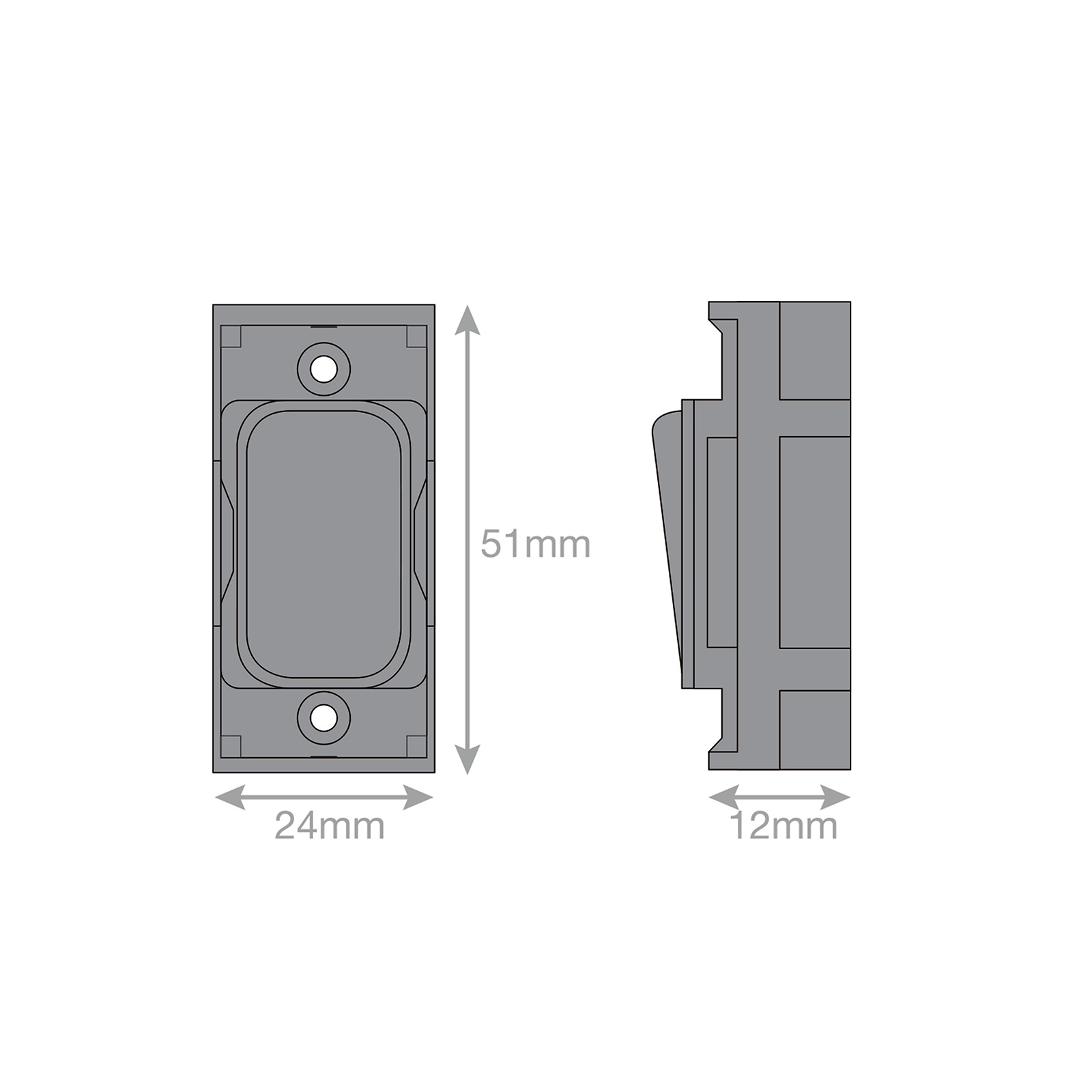 Grid switch module - 20A DP switch engraved 