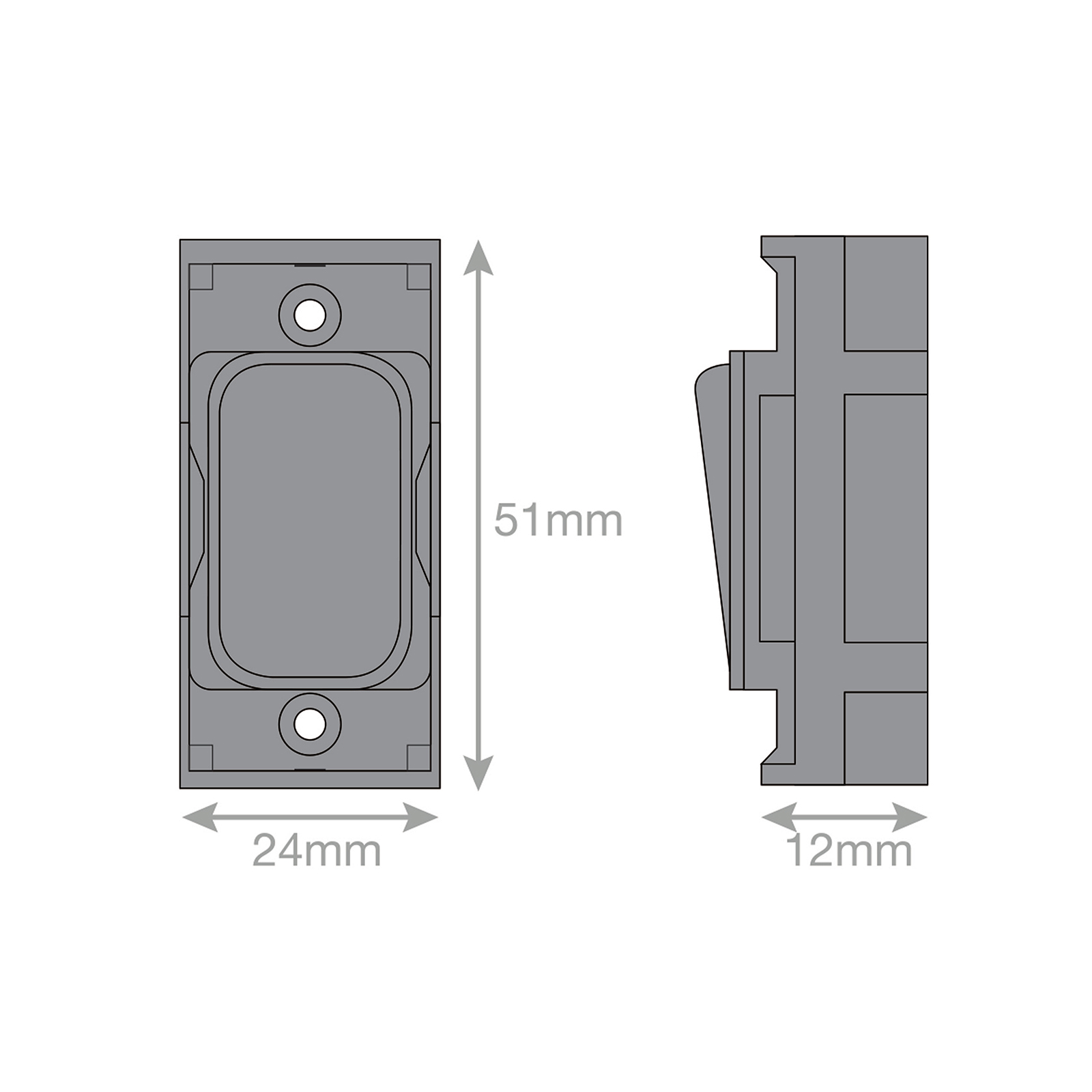 Grid switch module - 20A DP switch engraved 