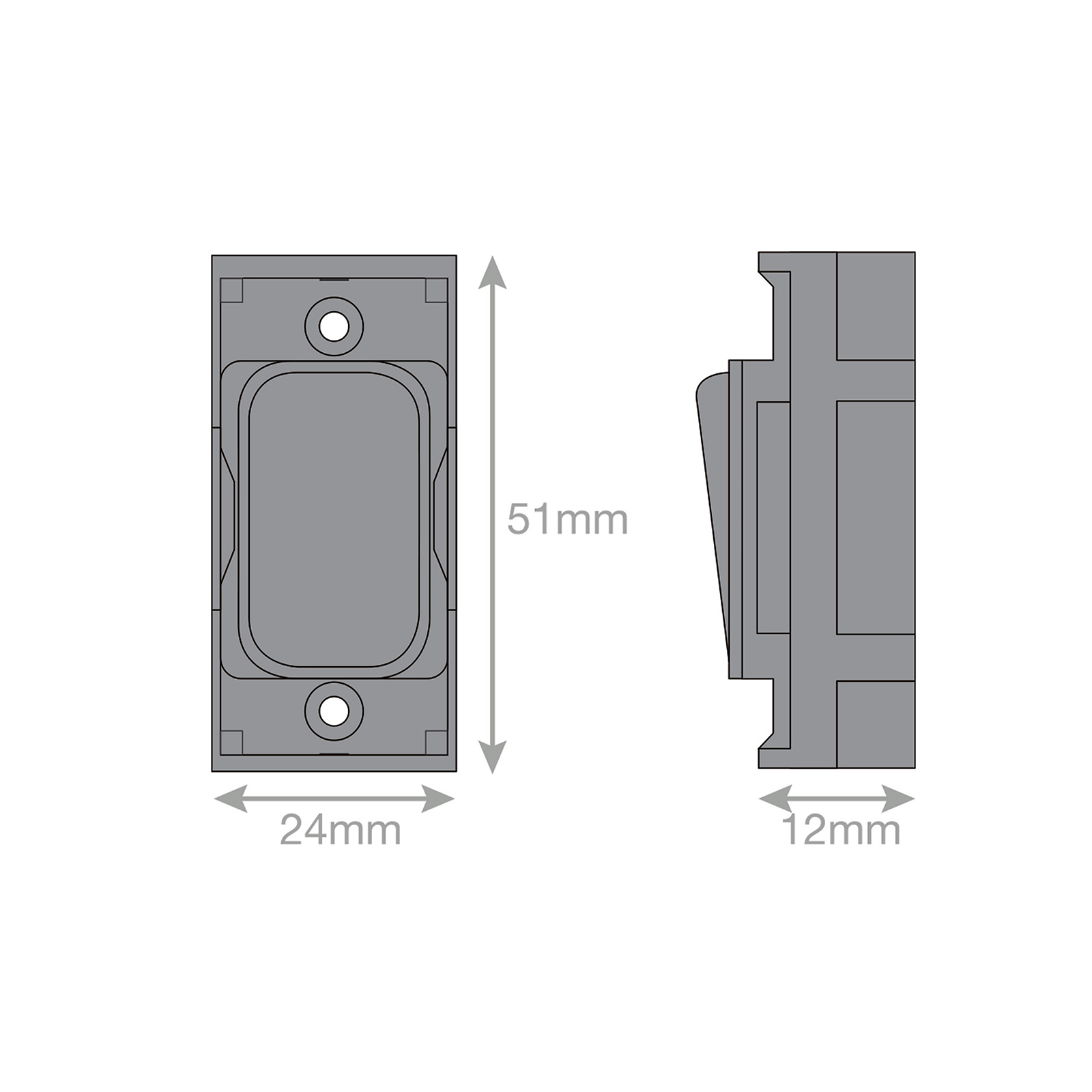 Grid switch module - 20A DP switch engraved 