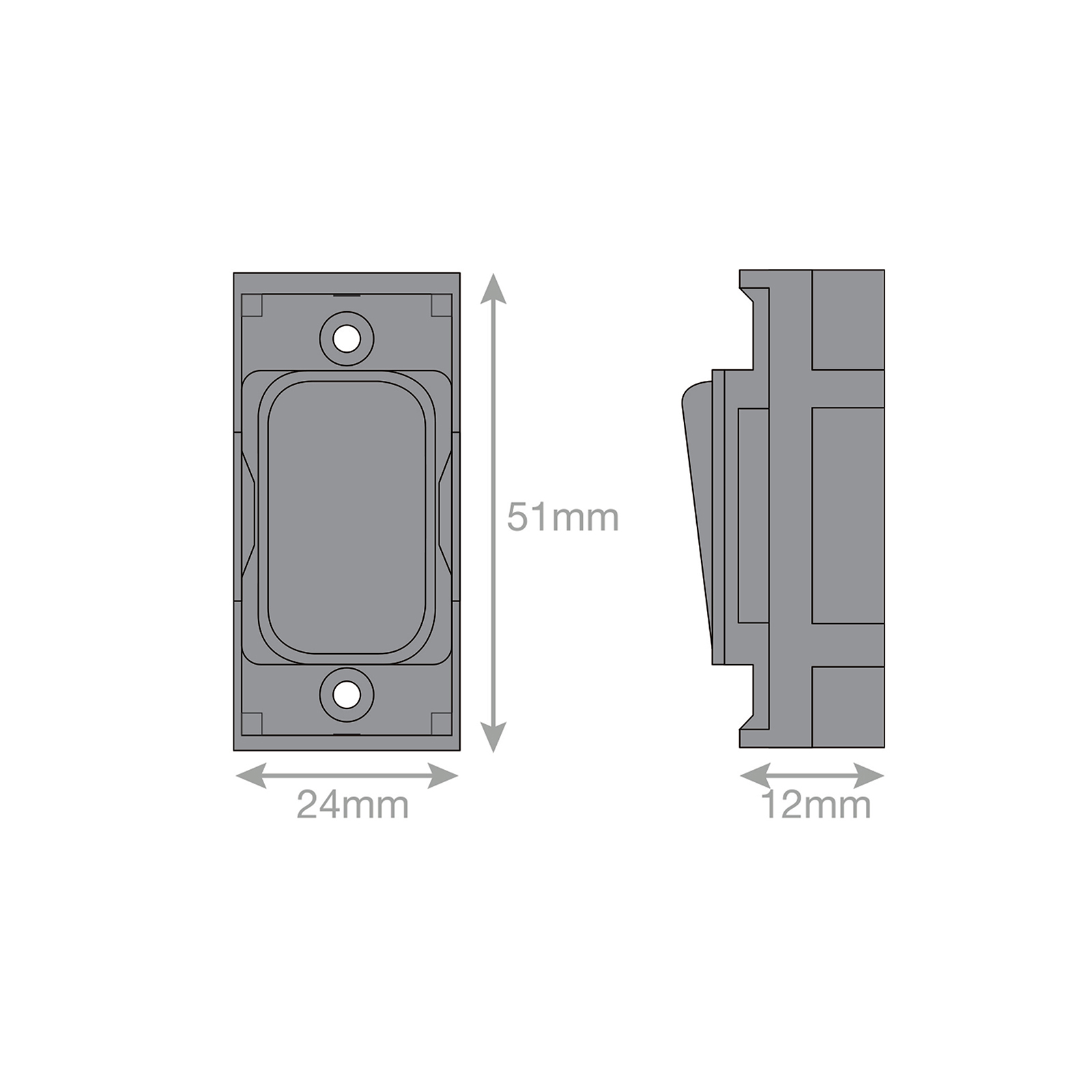 Grid switch module - 20A DP switch engraved 