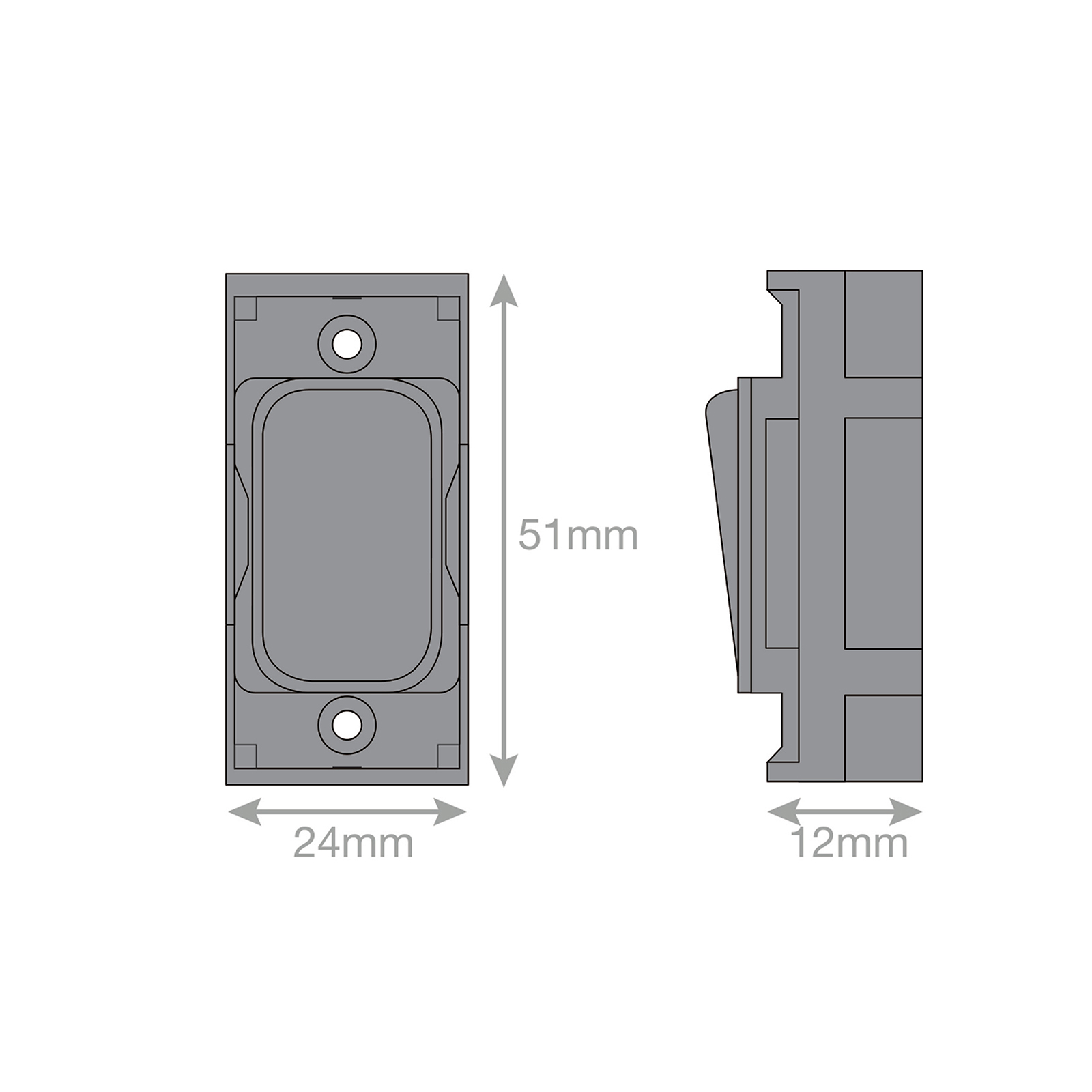 Grid switch module - 20A DP switch engraved 