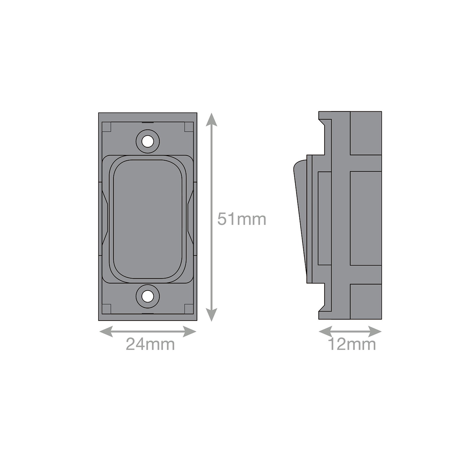 Grid switch module - 20A DP switch engraved 