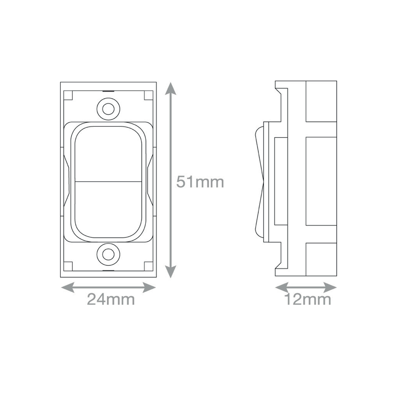 GRID360 Module - 20 Amp SP 2 Way Centre Off Retractive Switch -  Selectric GRID360