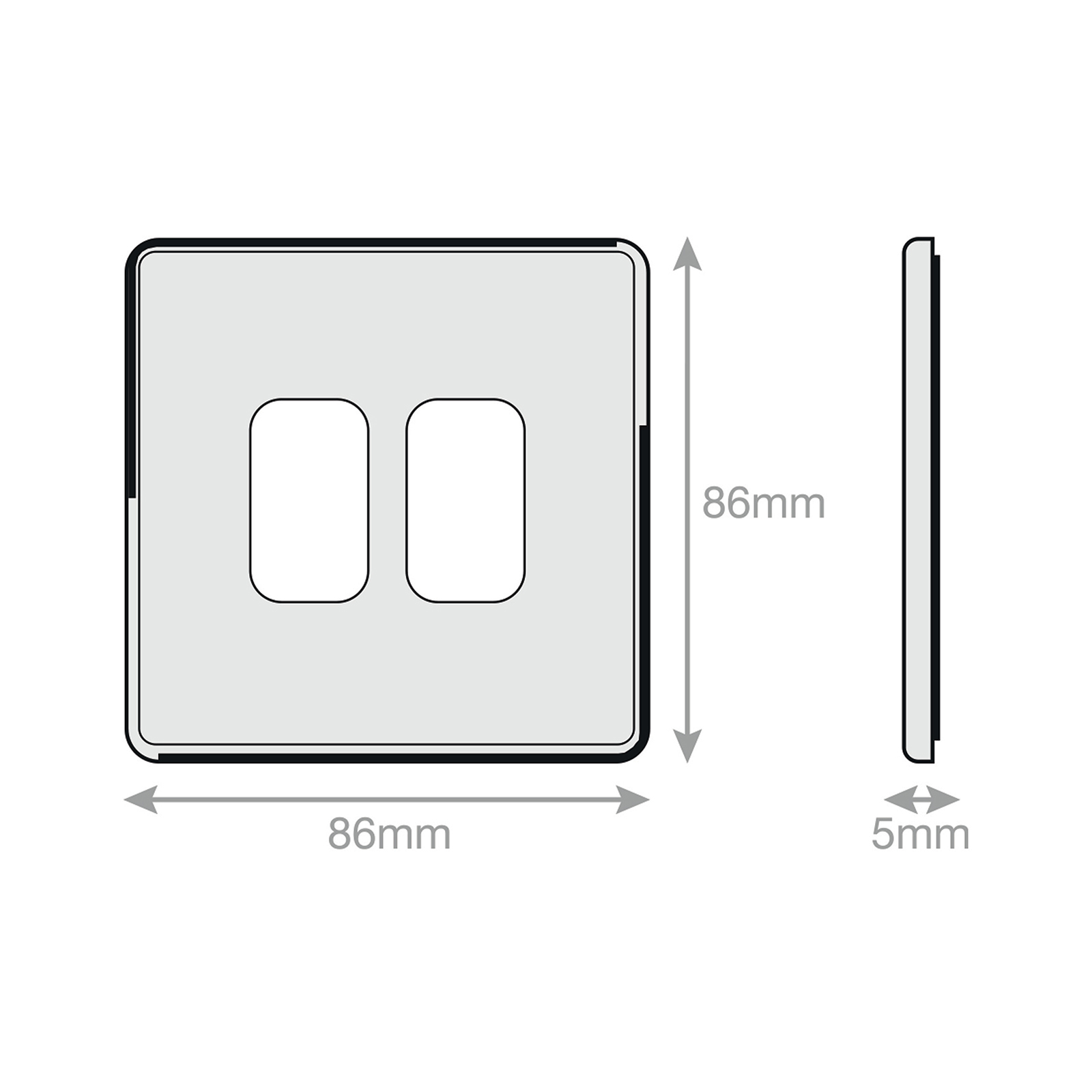 5M-PLUS - GRID360 Modular Plate - 2 Aperture - Range GRID360