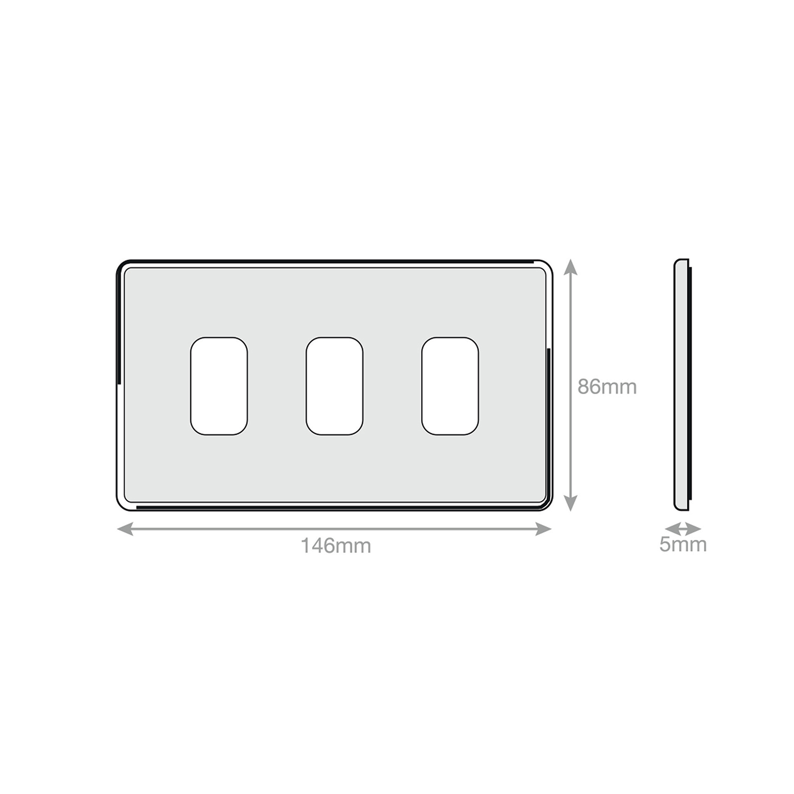 5M-PLUS - GRID360 Modular Plate - 3 Aperture - Range GRID360