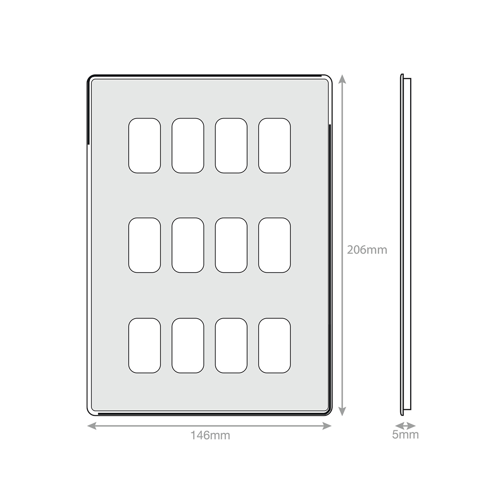5M-PLUS - GRID360 Modular Plate - 12 Aperture - Range GRID360