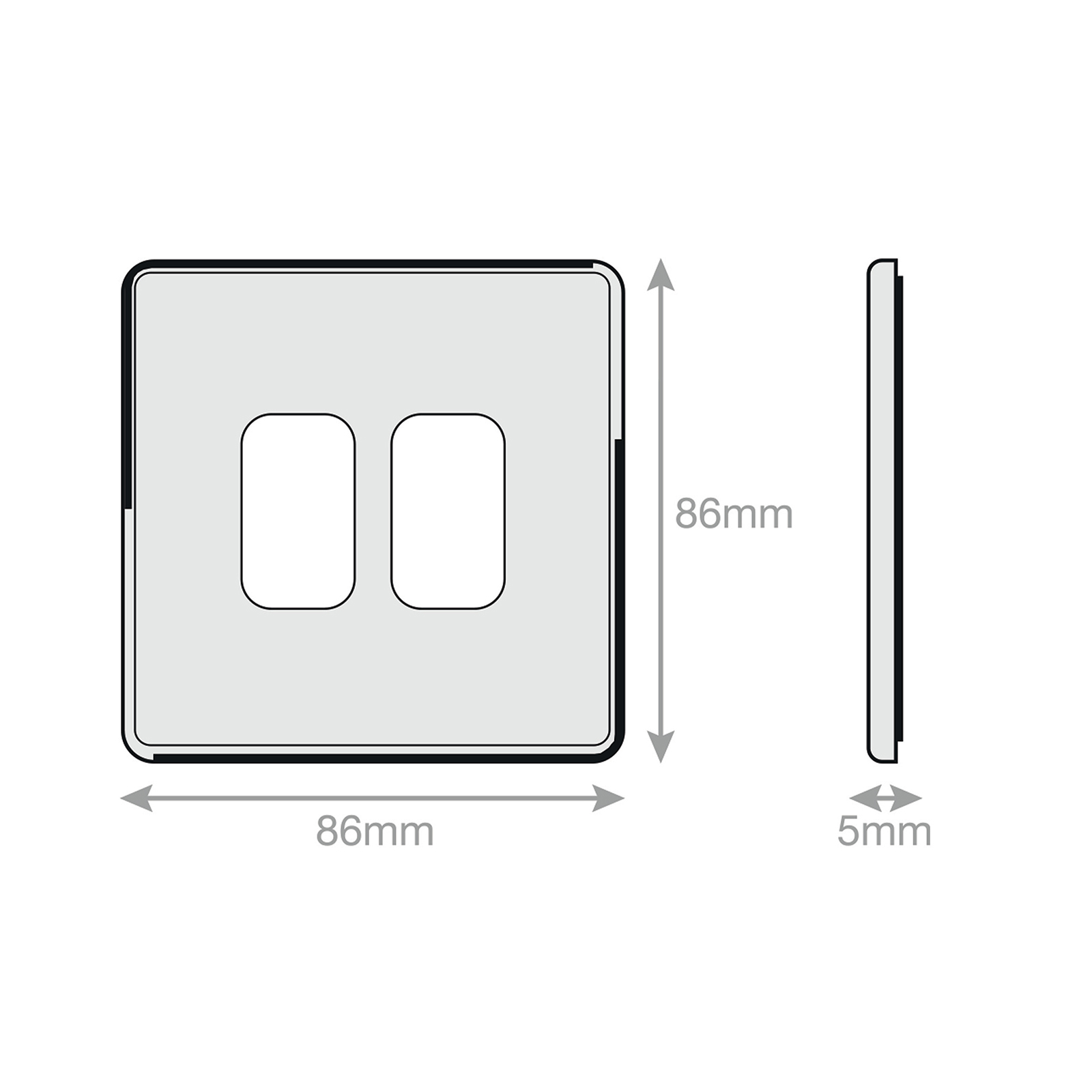 5M-PLUS - GRID360 Modular Plate - 2 Aperture - Range GRID360