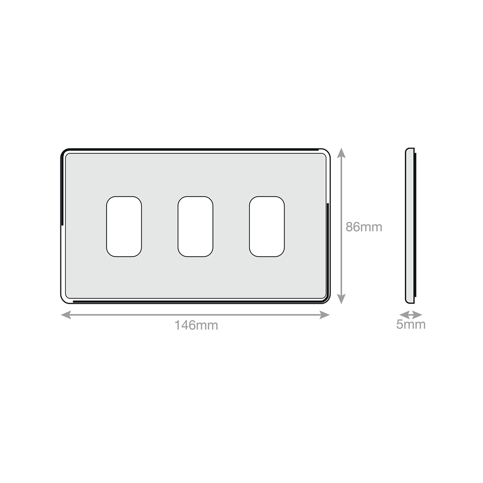 5M-PLUS - GRID360 Modular Plate - 3 Aperture - Range GRID360