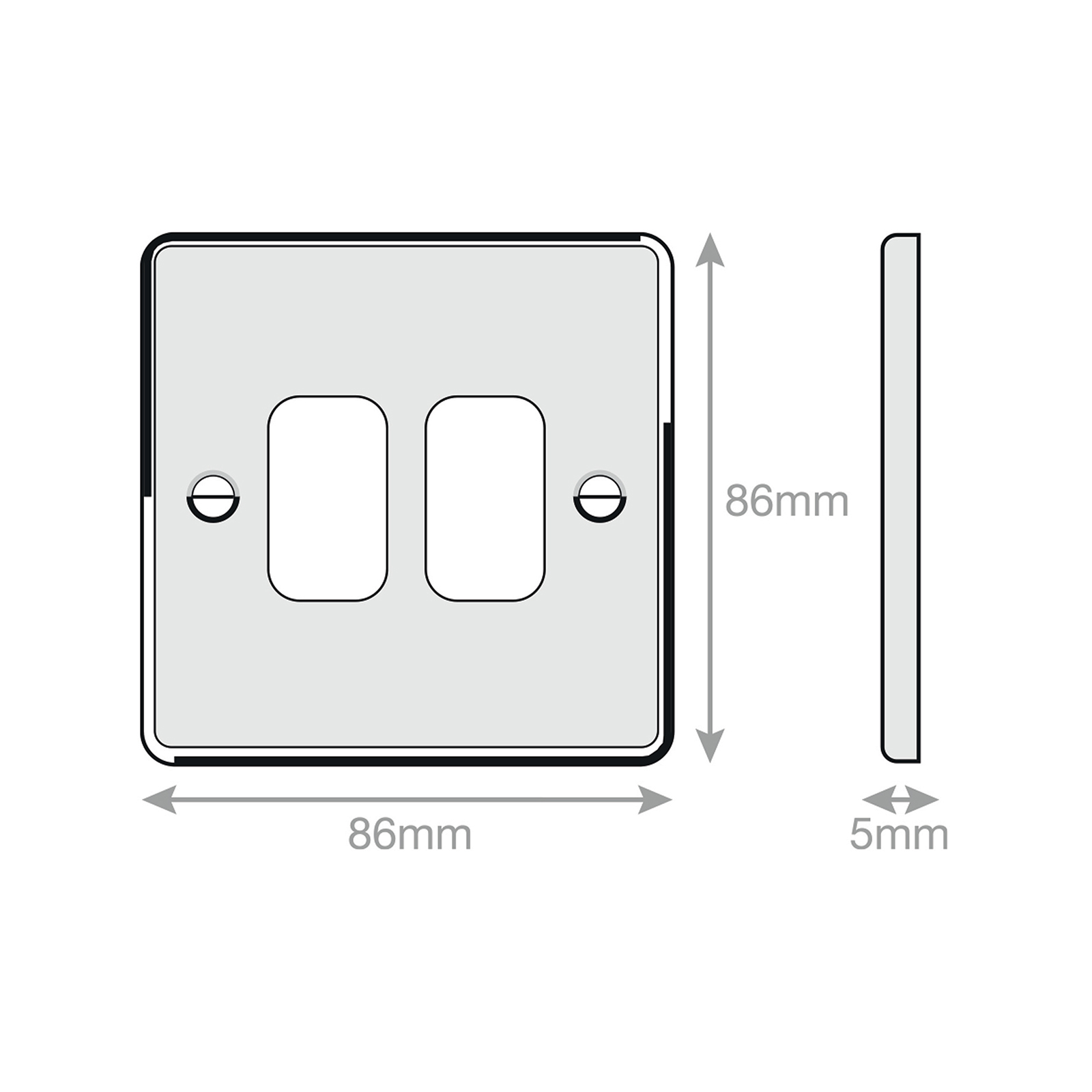 5M - GRID360 Modular Plate - 2 Aperture - Range GRID360