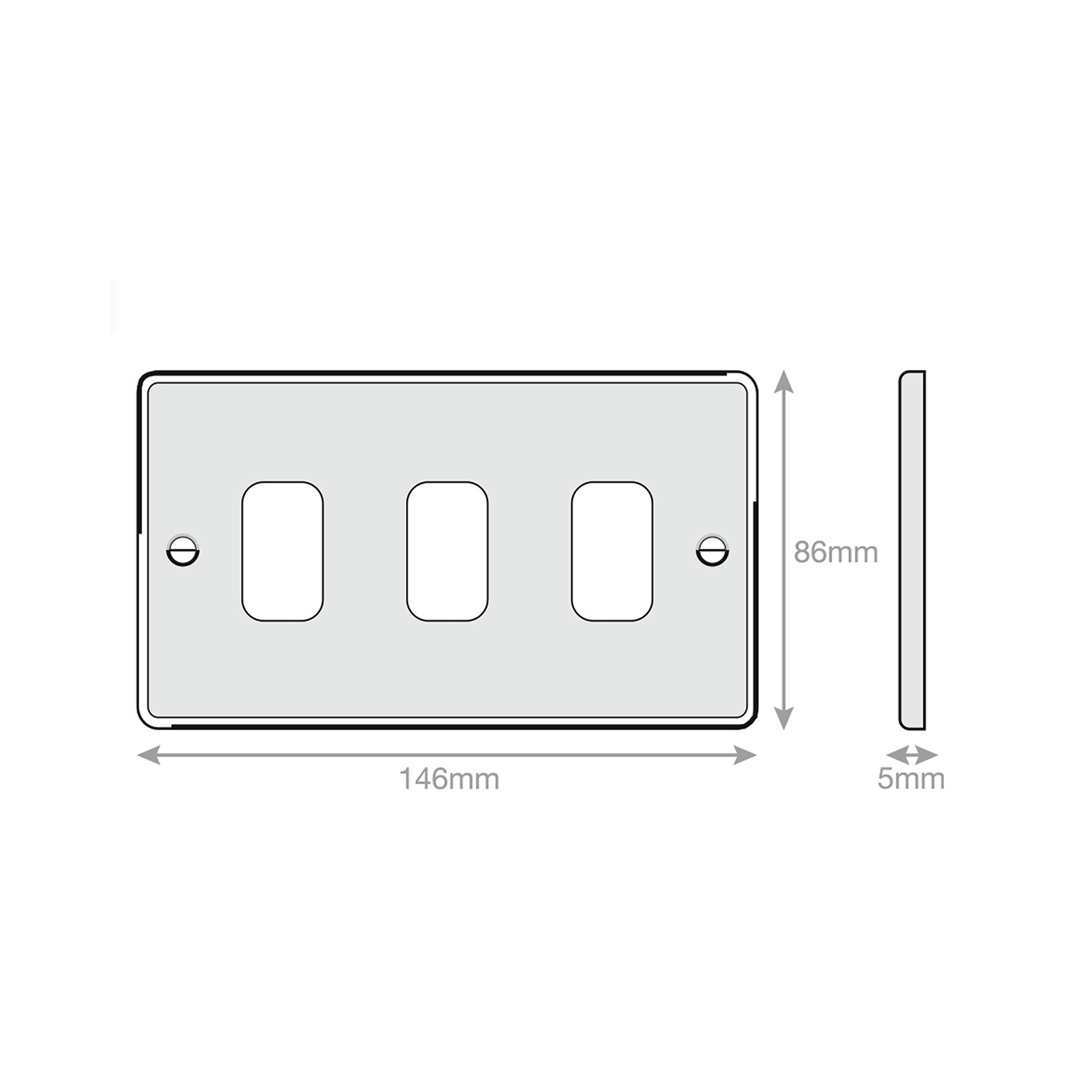 5M - GRID360 Modular Plate - 3 Aperture - Range GRID360