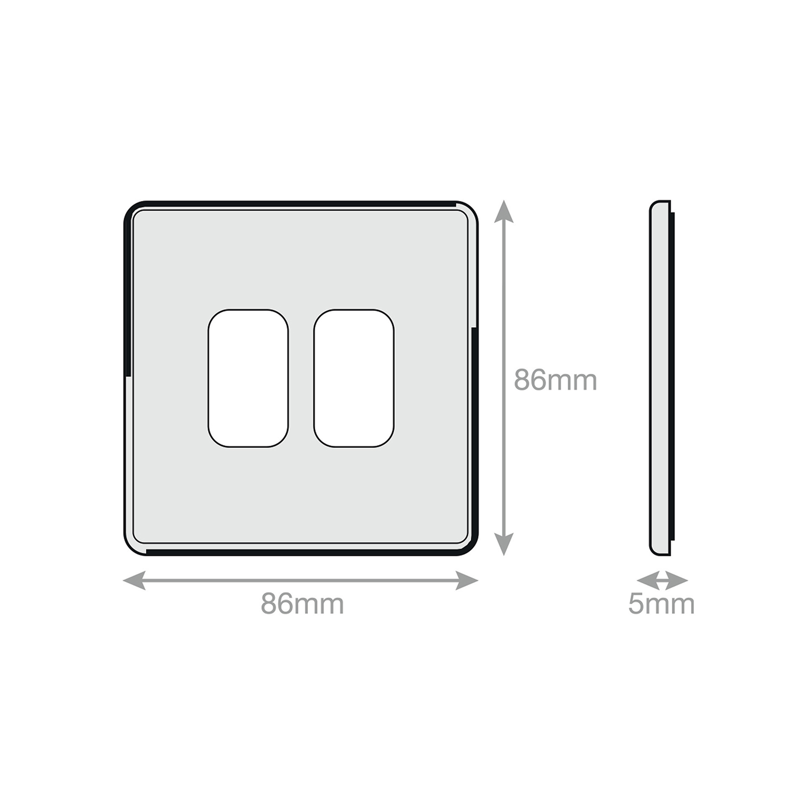 5M-PLUS - GRID360 Modular Plate - 2 Aperture - Range GRID360