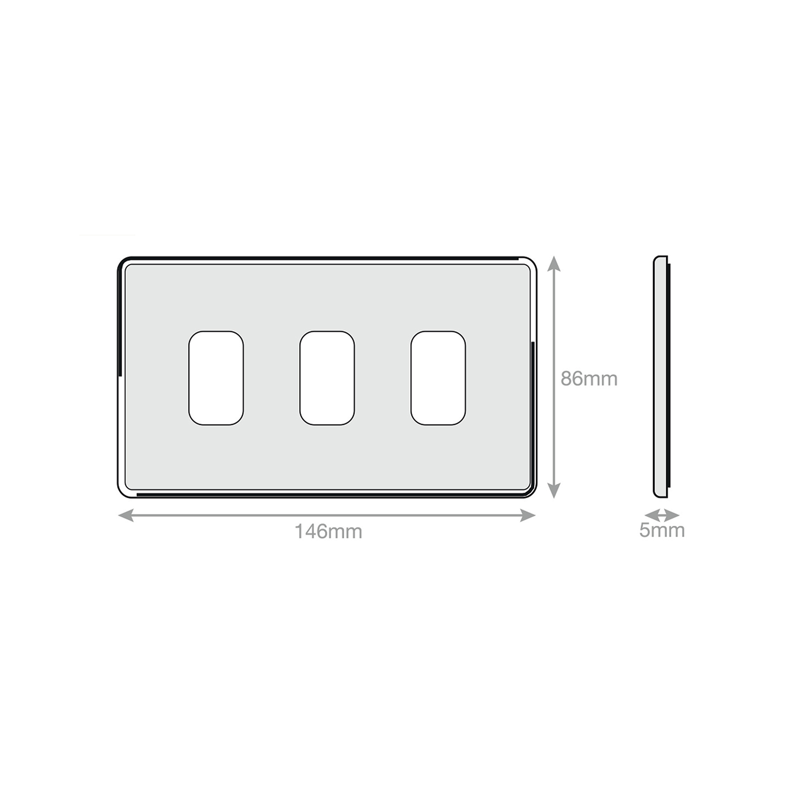 5M-PLUS - GRID360 Modular Plate - 3 Aperture - Range GRID360
