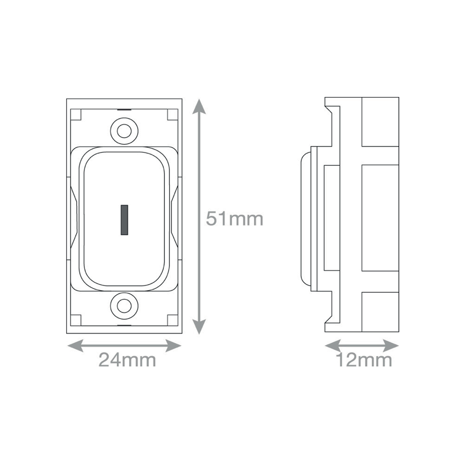 GRID360 Module - 20 Amp DP 1 Way Key Switch -  Selectric GRID360