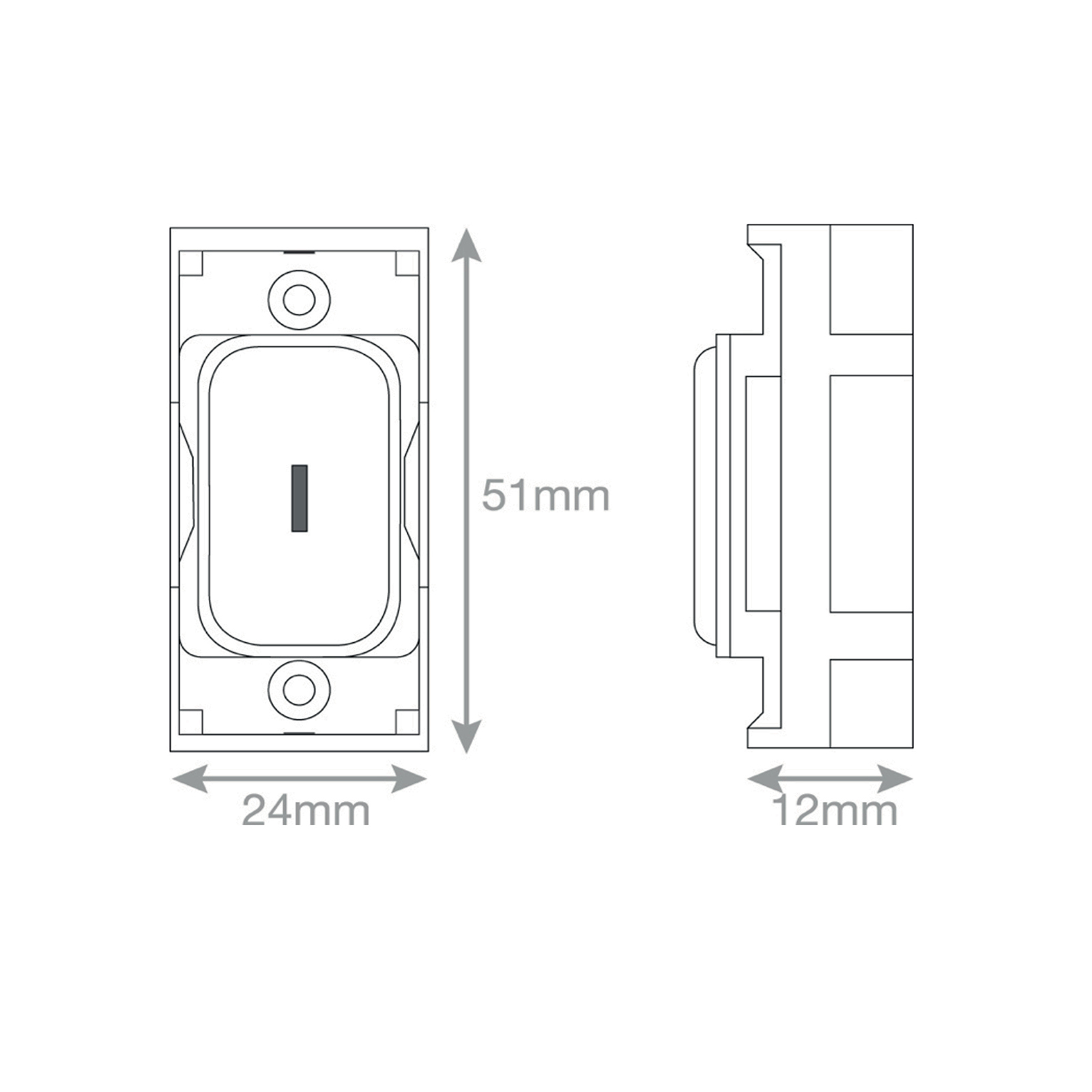 GRID360 Module - 20 Amp DP 1 Way Key Switch -  Selectric GRID360