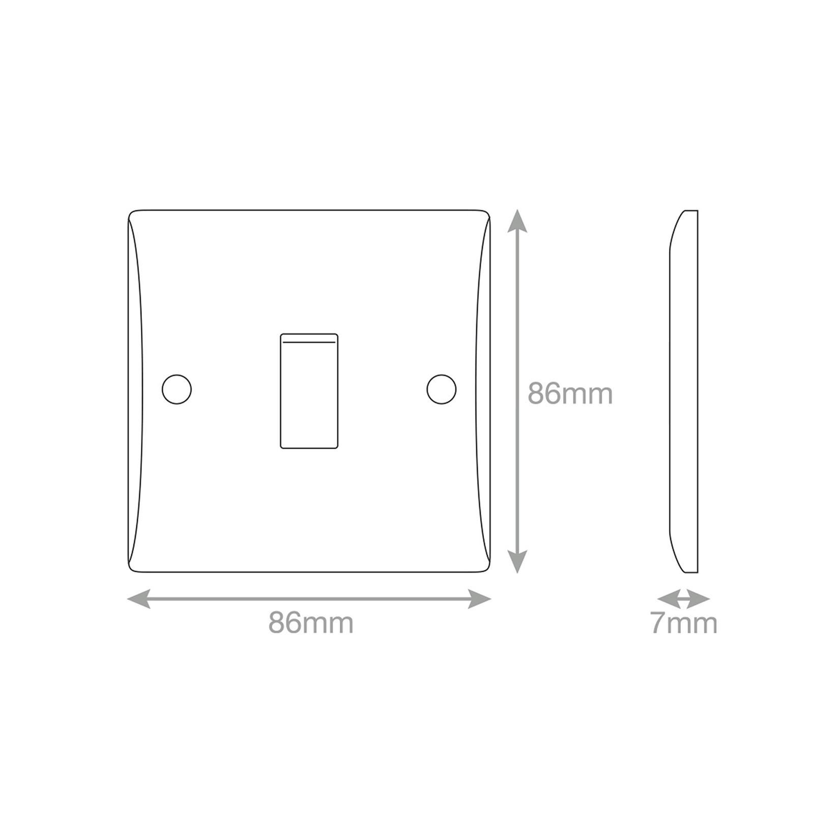 10 Amp Plate Switch - 1 Gang 1 Way - X-Rated - Range Selectric Smooth