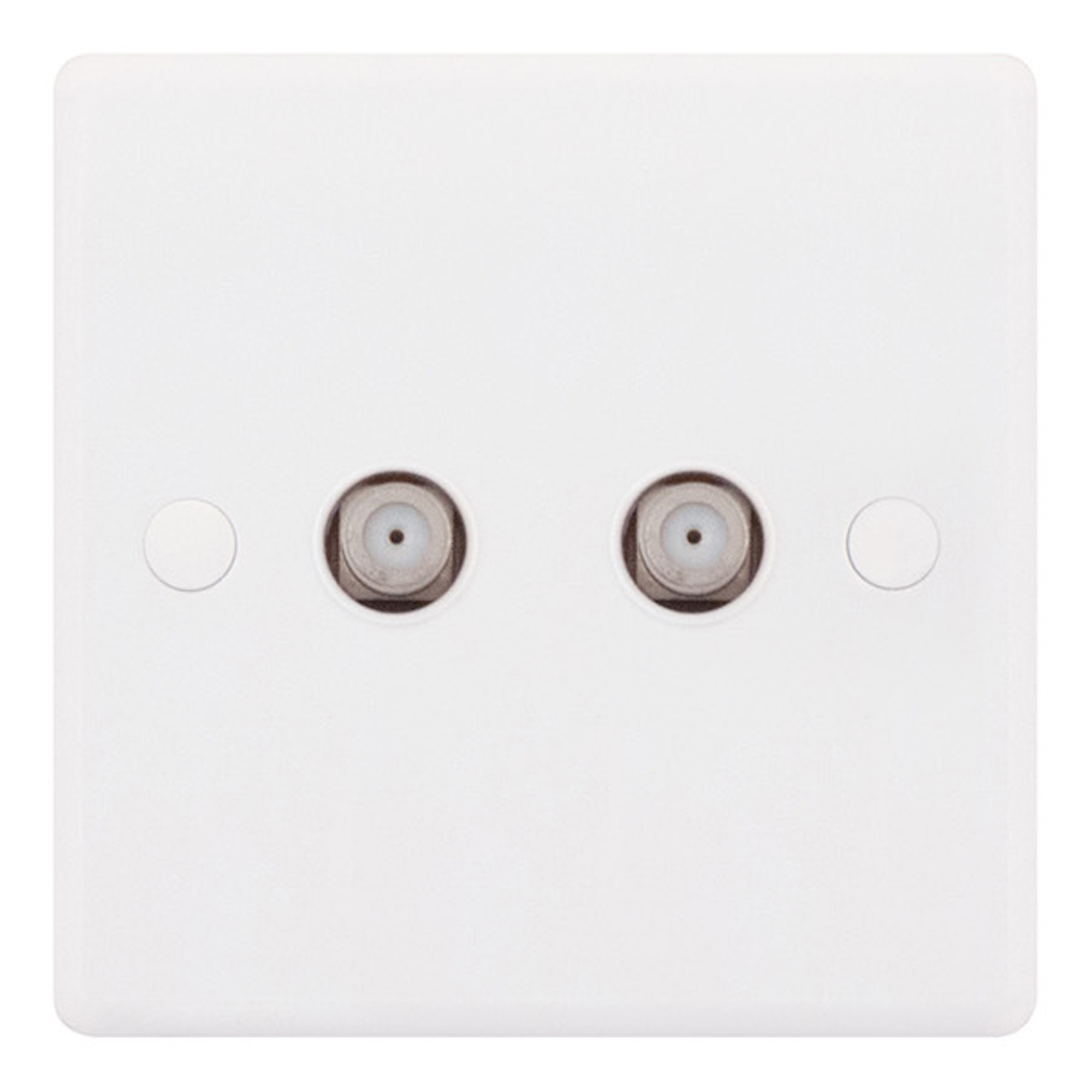 2 Gang F-Type Satellite Socket - Range Selectric Smooth