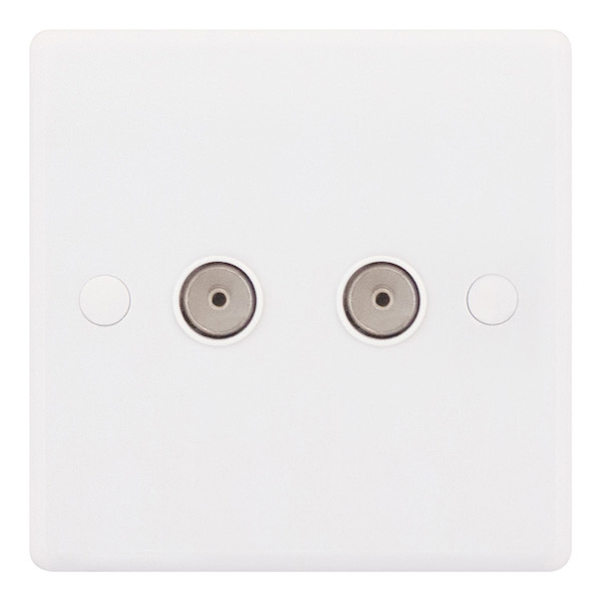 2 Gang TV/FM Coaxial/Aerial Socket - Range Selectric Smooth