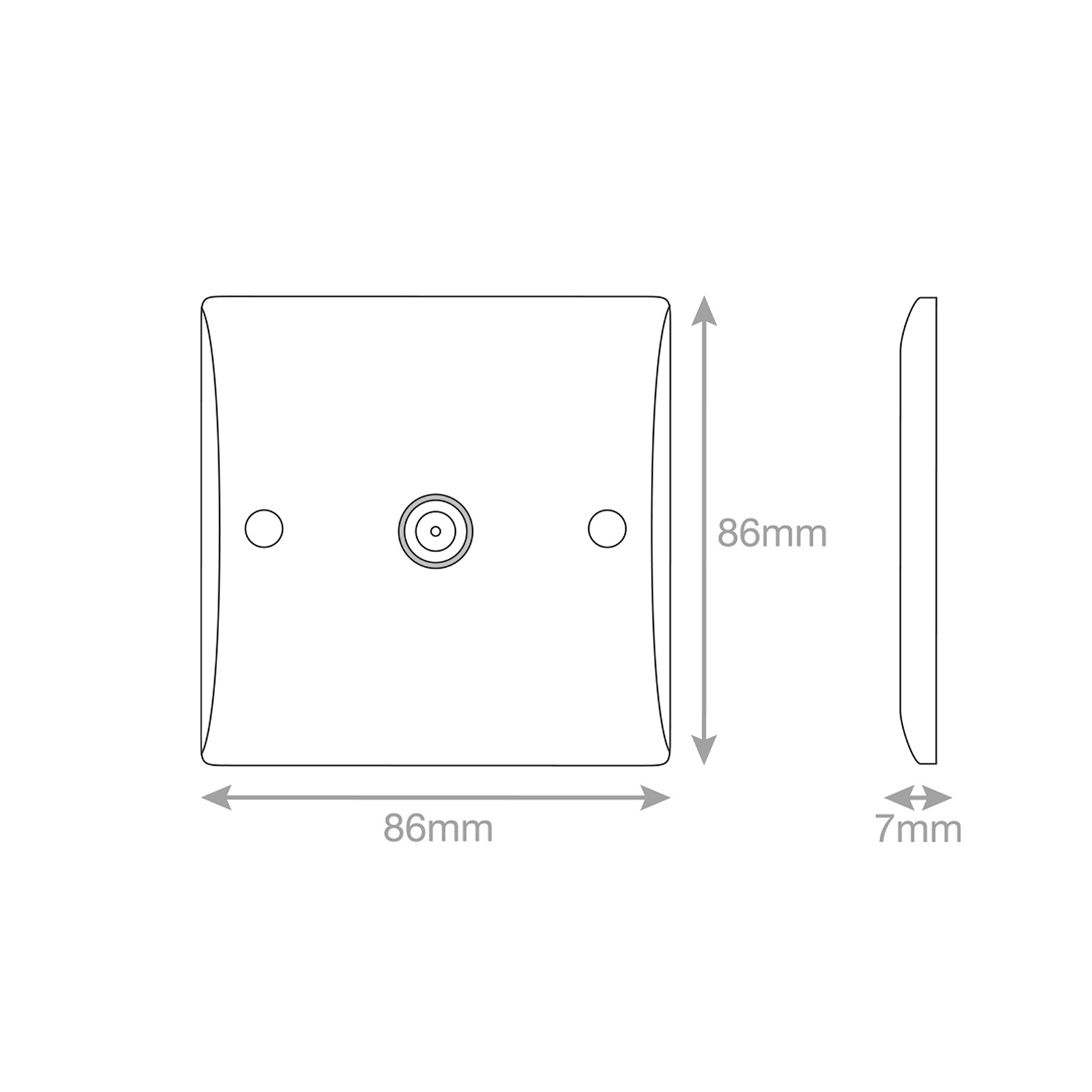 1 Gang F-Type Satellite Socket - Range Selectric Smooth