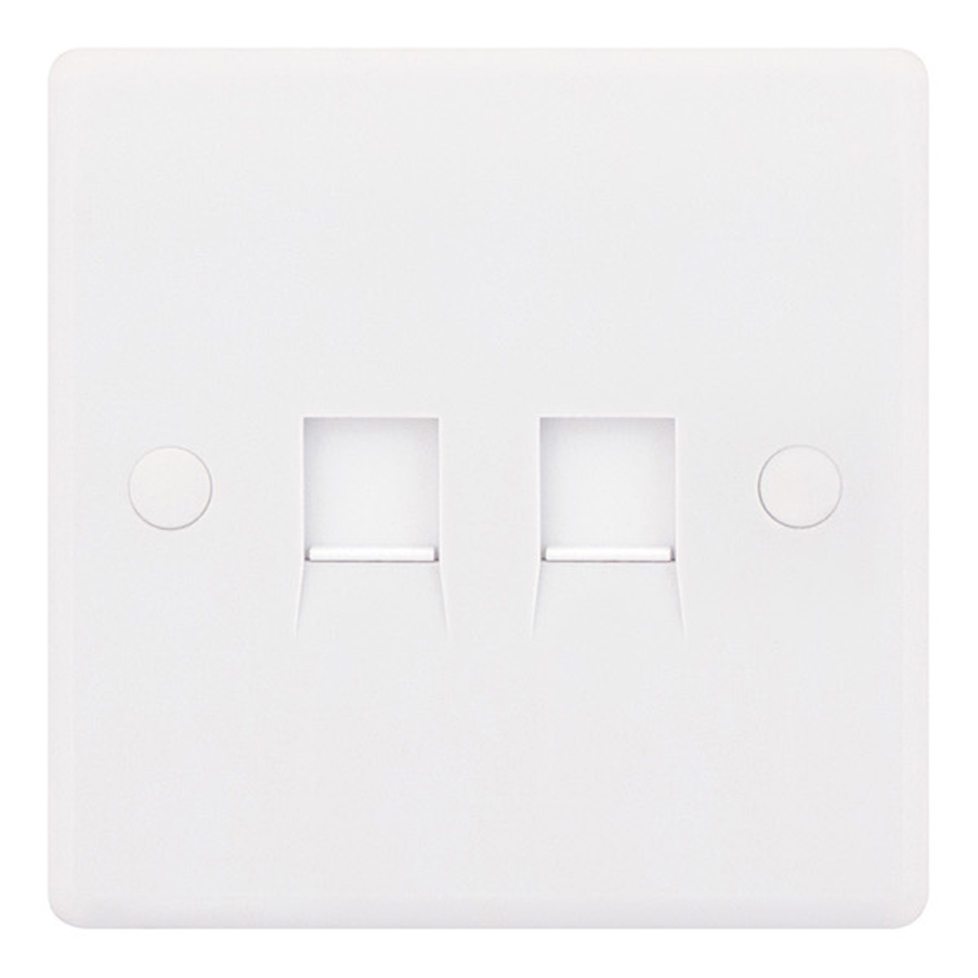 2 Gang RJ45 Computer / Data Socket - Range Selectric Smooth
