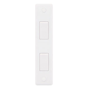 10 Amp Architrave Switch 2 Gang 2 Way - X-Rated - Range Selectric Smooth