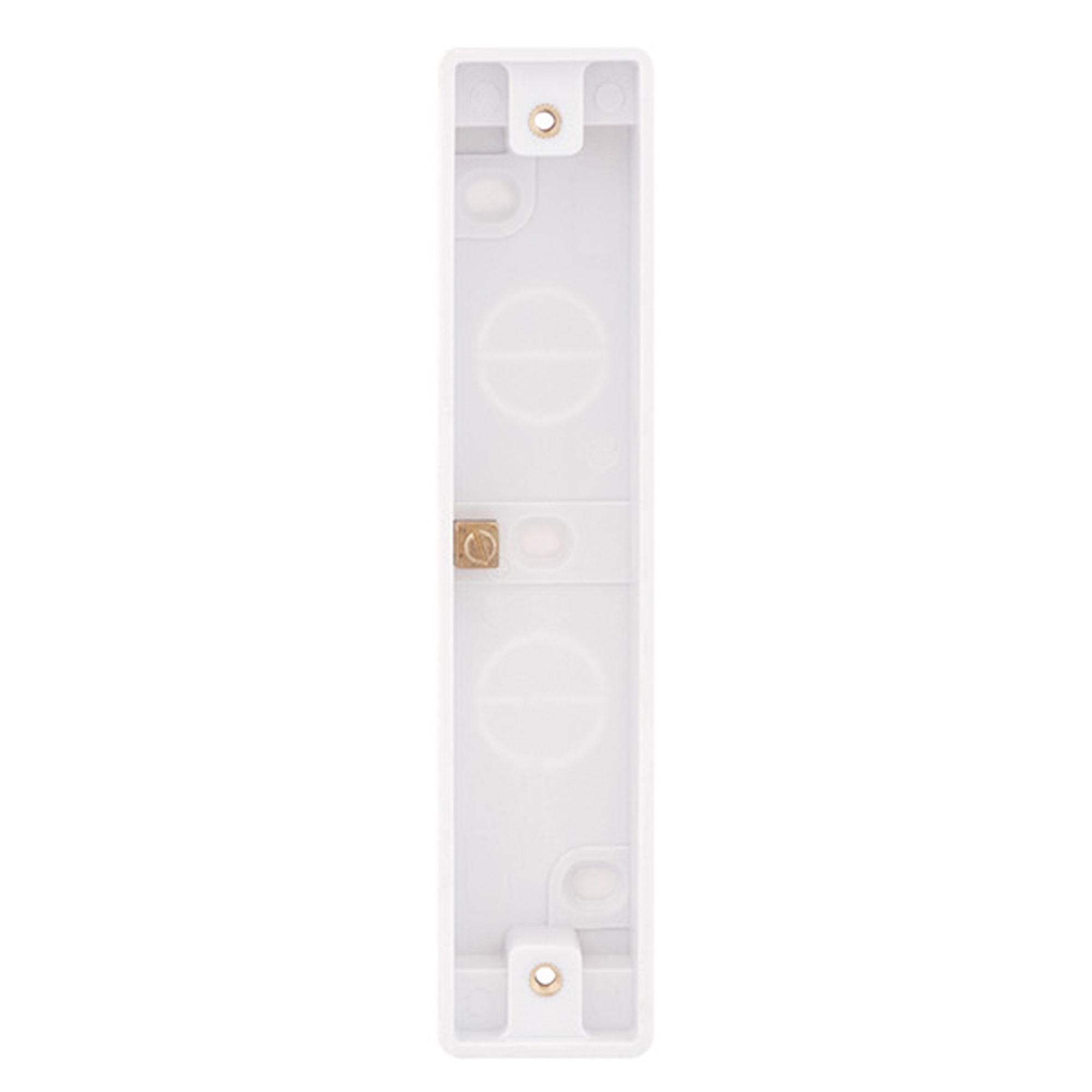 2 Gang Surface Pattress Box - Architrave - 16mm Deep - Range Selectric Smooth