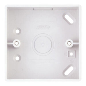 1 Gang Surface Pattress Box - 30mm Deep - ABS - Range Selectric Smooth