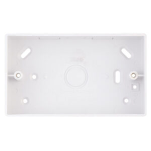 2 Gang Surface Pattress Box - 30mm Deep - ABS - Range Selectric Smooth