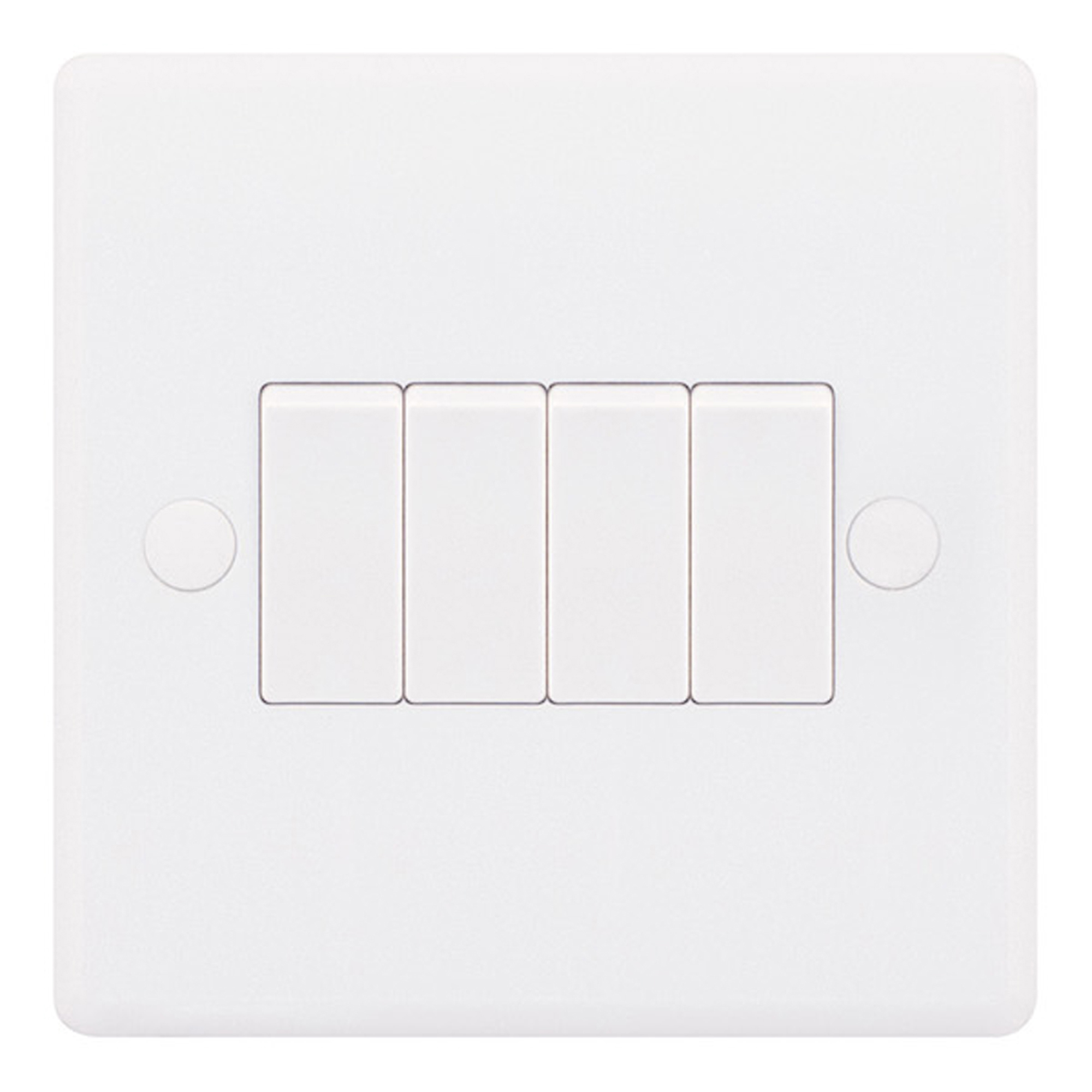 10 Amp Plate Switch - 4 Gang 2 Way - X-Rated - 1 Gang Plate - Range Selectric Smooth