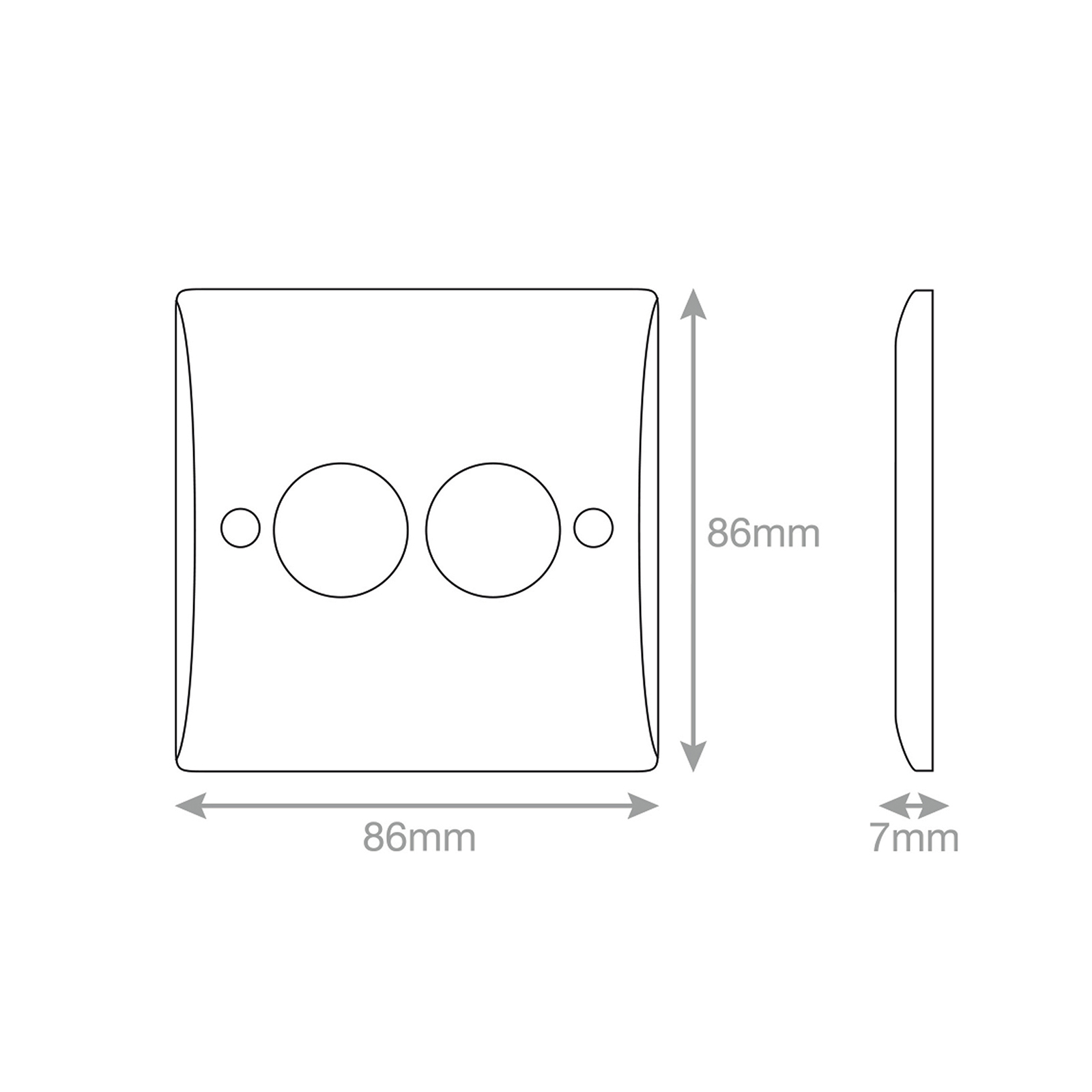 LED Dimmer - 5-100W, 2 Gang 2 Way - Range Selectric Smooth