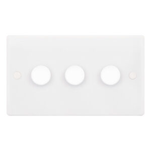 LED Dimmer - 5-100W, 3 Gang 2 Way - Range Selectric Smooth