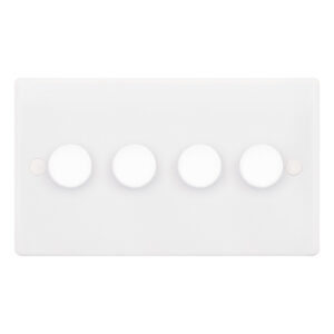 LED Dimmer - 5-100W, 4 Gang 2 Way - Range Selectric Smooth