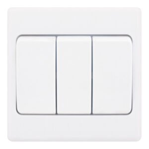 10 Amp Wide Rocker Plate Switch - 3 Gang 2 Way - X-Rated - Range Selectric Smooth