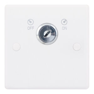 20A 1 Gang DP Key Operated Switch - Range Selectric Smooth