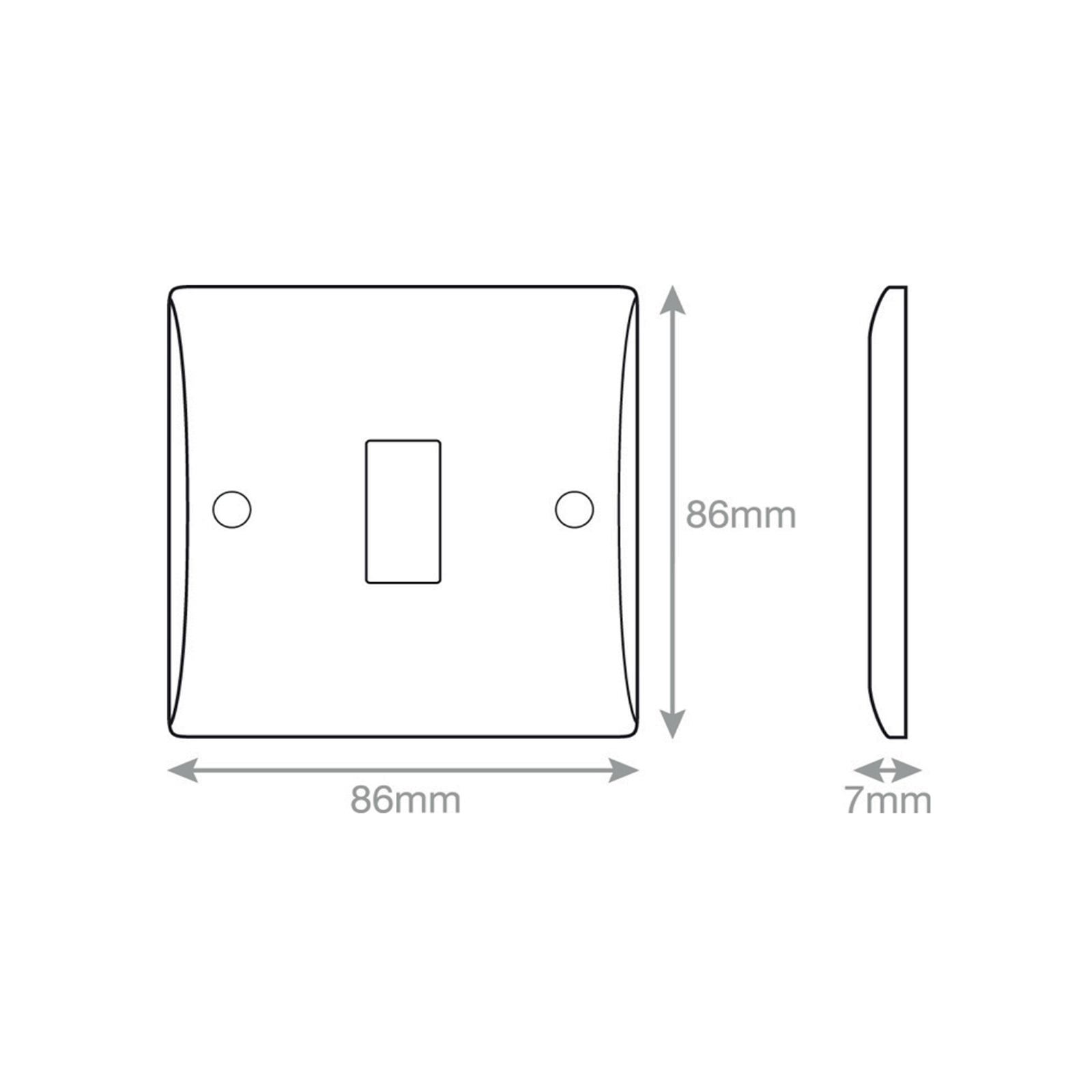 Modular Plate for use with Smooth Modules - 1 Gang Plate - 1 Gang Aperture (red) -  Selectric Smooth