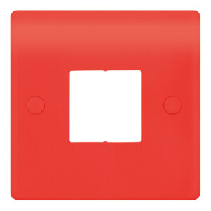 Modular Plate for use with Smooth Modules - 1 Gang Plate - 2 Gang Aperture (red) -  Selectric Smooth