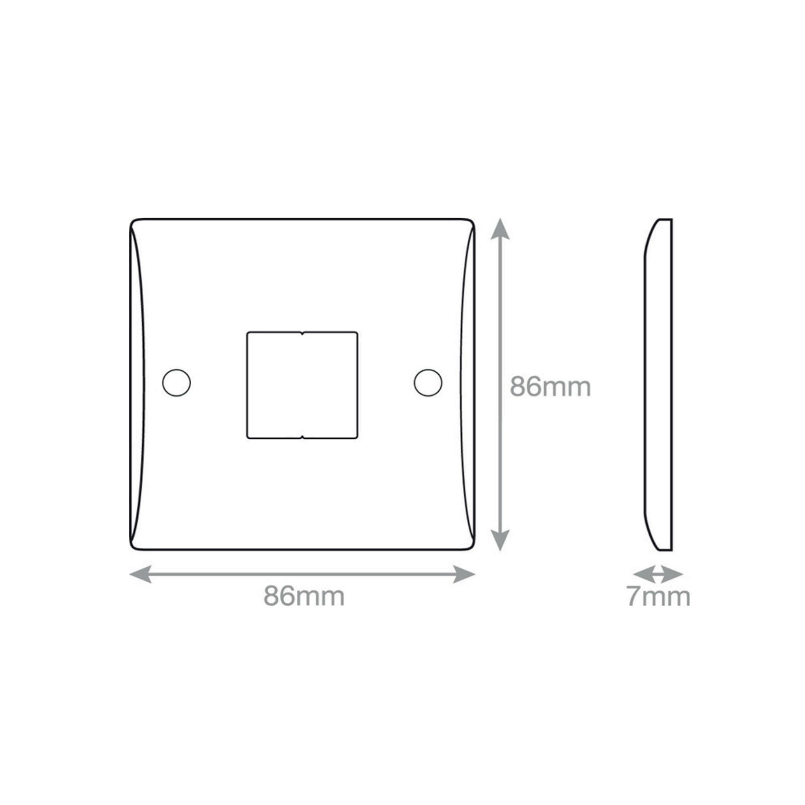 Modular Plate for use with Smooth Modules - 1 Gang Plate - 2 Gang Aperture (red) -  Selectric Smooth