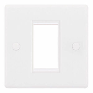 Selectric 1 Aperture Euro Media/Data Plate White