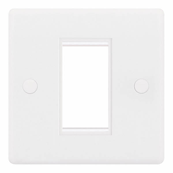 Selectric 1 Aperture Euro Media/Data Plate White