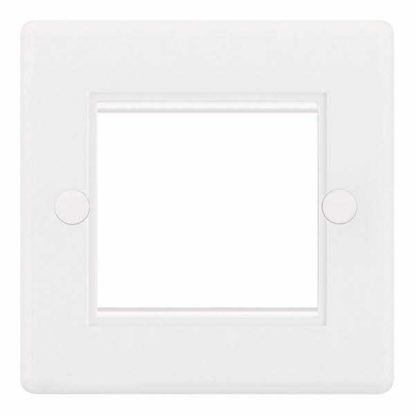 Selectric 2 Aperture Euro Media/Data Plate White