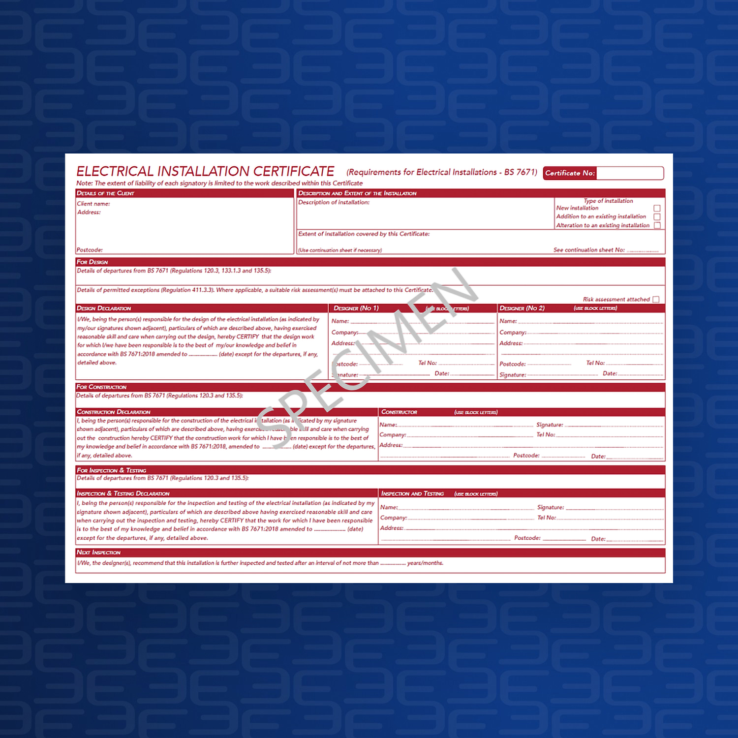 Test certificates