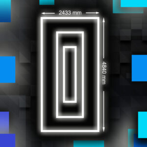 Triple Border LED Lighting Grid - 6500k LED