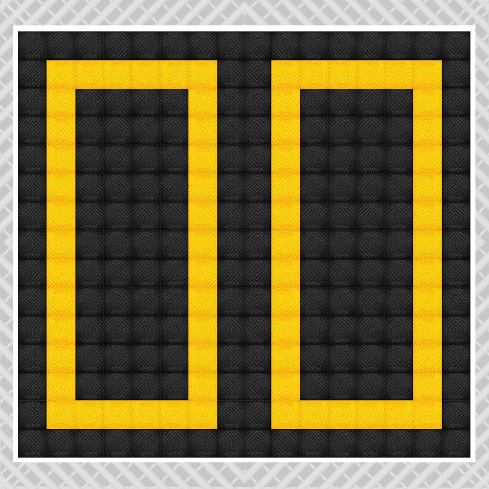 Yellow black double - DIY Vented Double Garage Pack - 6m x 6m