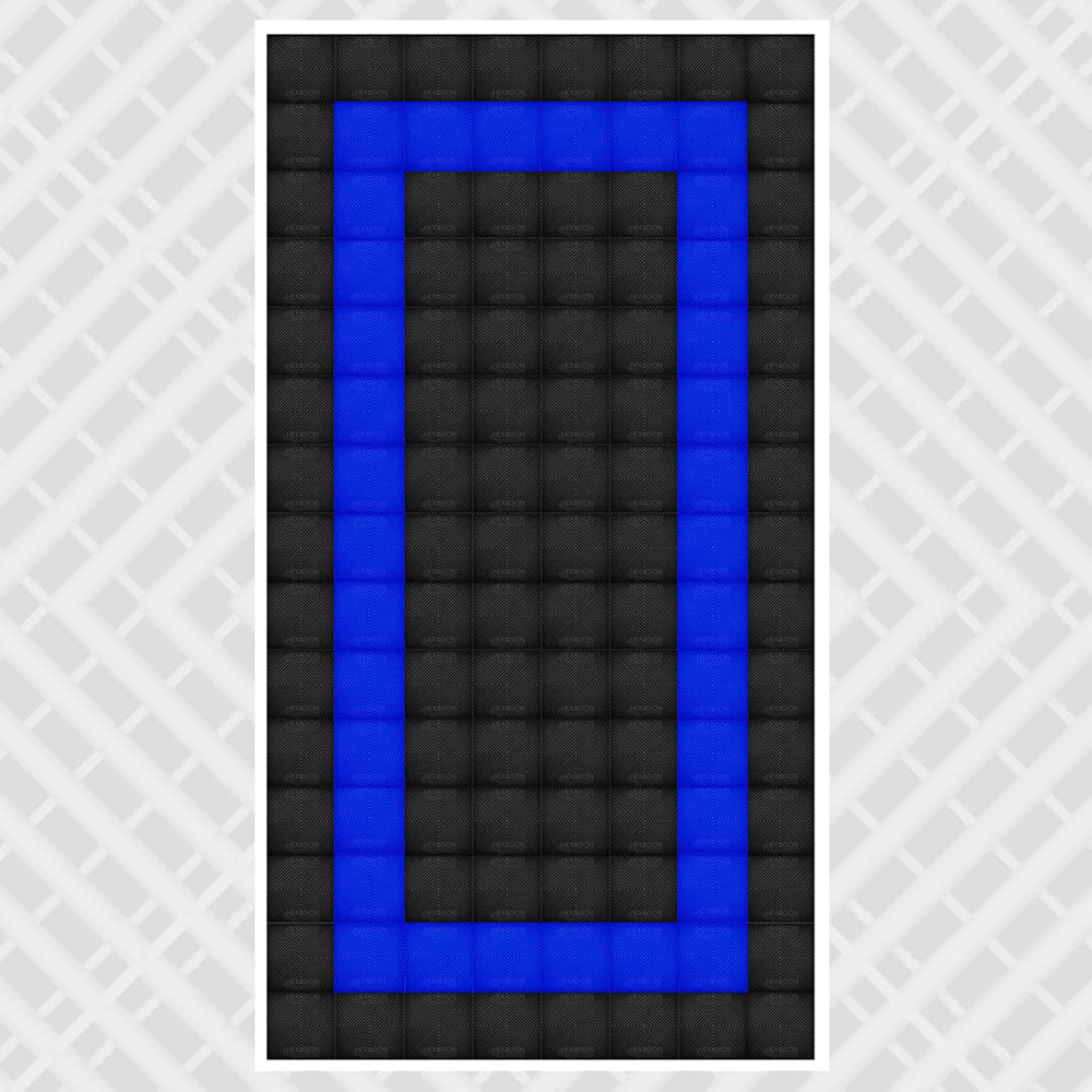 blue black - DIY Standard Single Vented Tile Garage Pack - 3.2m x 6m