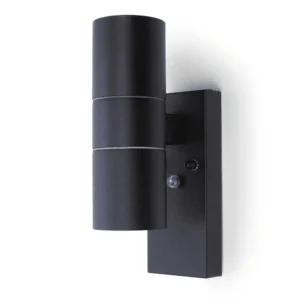 Coral Up/Down wall light with Photocell Sensor - BLACK