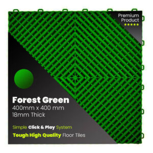 forest green tile - Single Vented Garage Floor Tiles