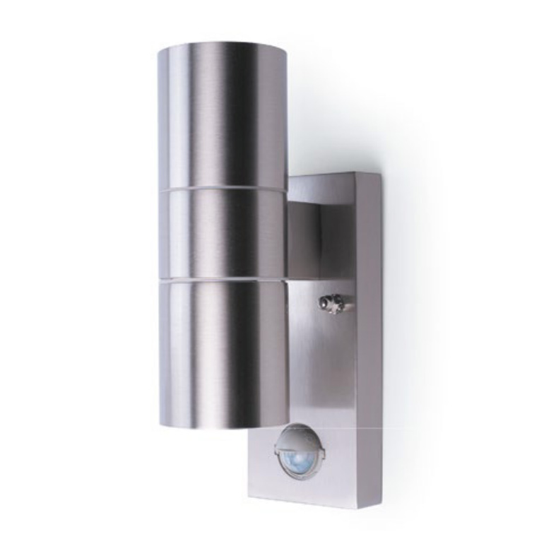 Coral Up/Down Wall Light with PIR Sensor - STAINLESS STEEL