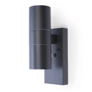 Coral Up/Down wall light with Photocell Sensor - GRAPHITE GREY