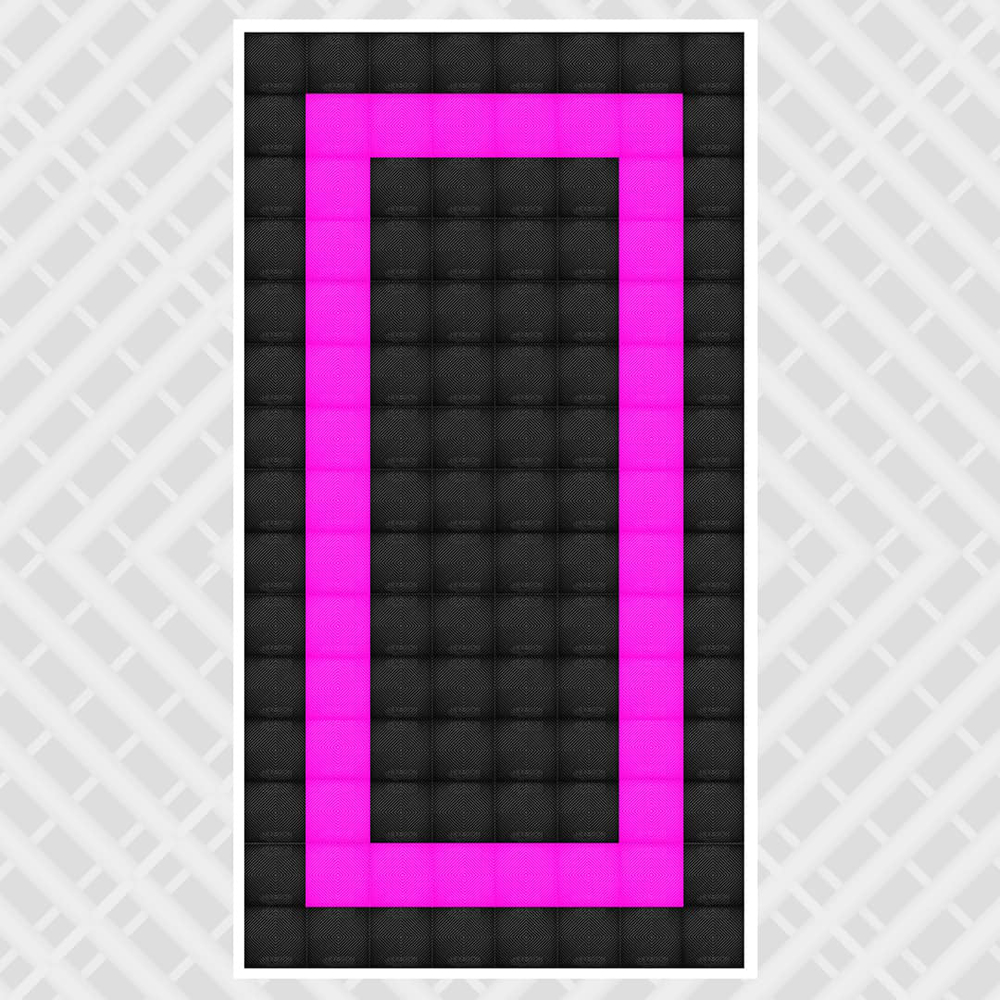 pink black - DIY Standard Single Vented Tile Garage Pack - 3.2m x 6m